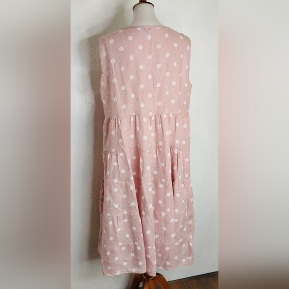 LA FILLE DU COUTURIER POLKA LINEN DRESS - Picture 3 of 10